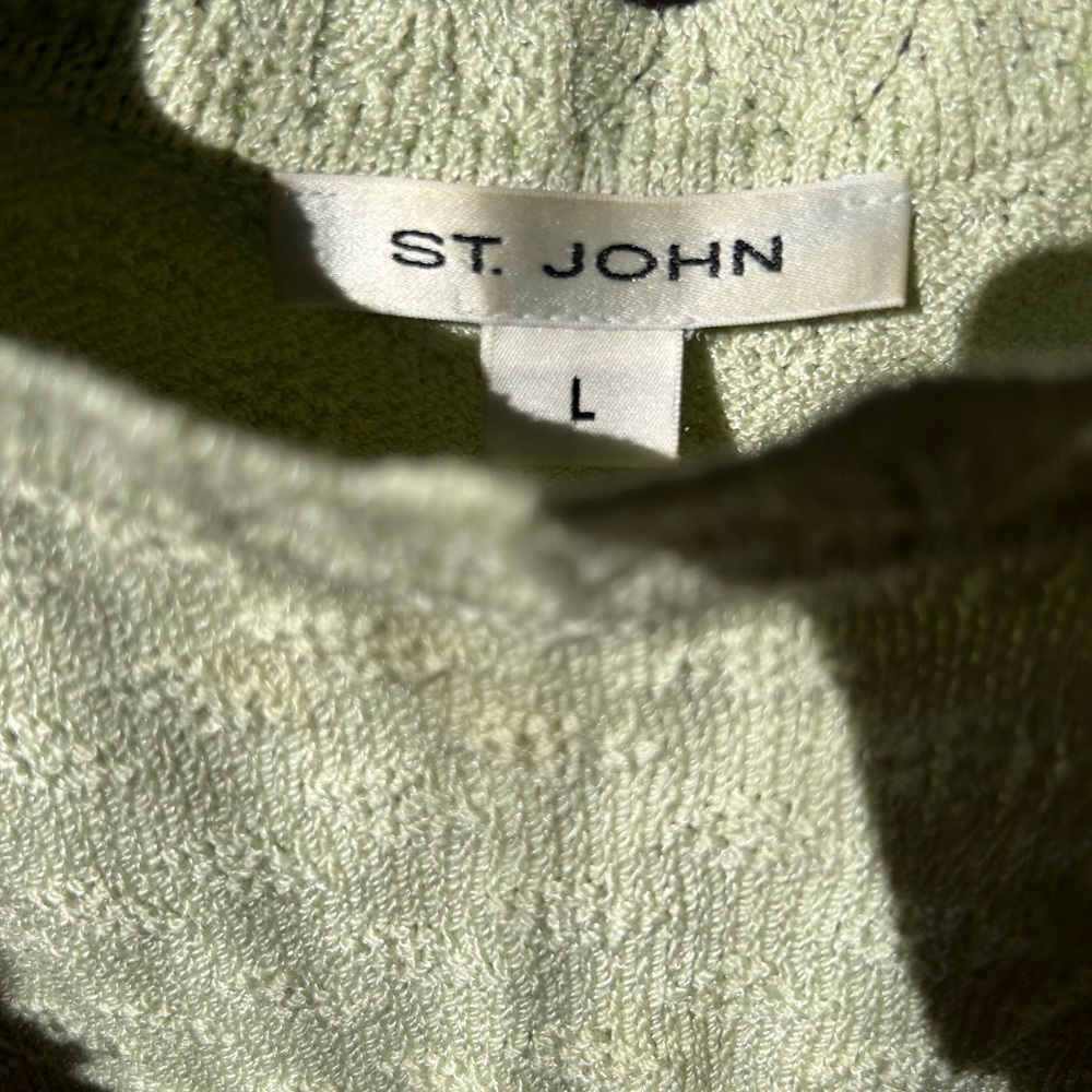 St. John knit mint 2 piece set with tank and skirt